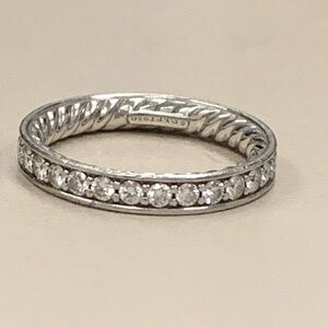 david yurman  platinum with diamond band 6.5